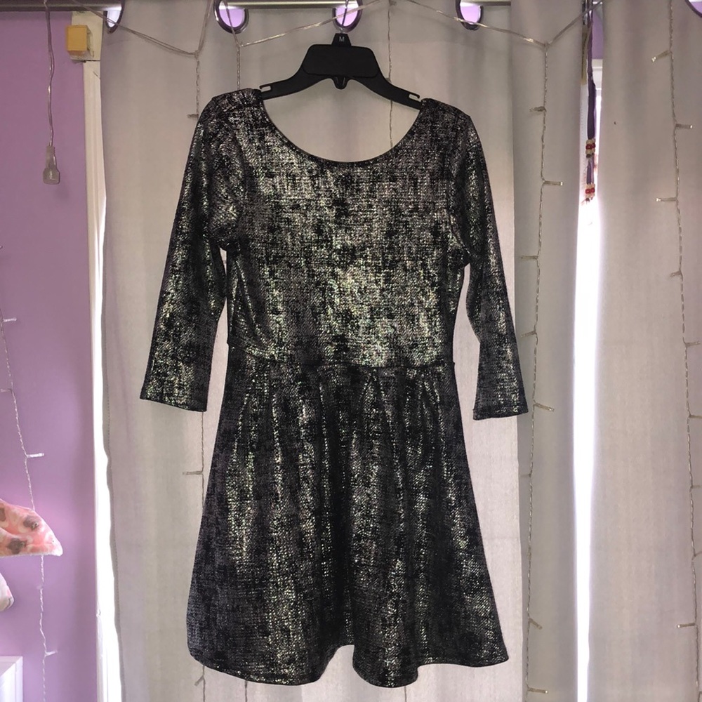 Silver/black casual dress